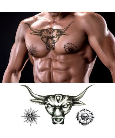 VIWIEU 3D Realistic Chest Temporary Tattoos - 5 Sheets, Large Fake Body Art Stickers for Men, Women, and Teens - Water Transfer Body Art Owls Design - Buy Online on GoSupps.com