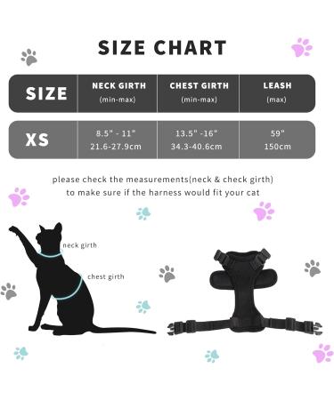 SOKANA Cat Harness and Lead Set for Walking Escape Proof - Lightweight Secure Kitten Harness and Lead Set also for Dogs Puppy Pet Small Size | Black - Buy Online on GoSupps.com