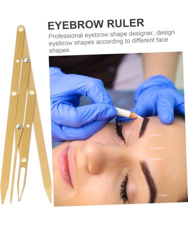 NOLITOY Eyebrow Scale Lady Tools Make up Kit Gauge Ruler Eyebrow Measurement Tool Miss Mini Supplies 1 count (Pack of 1) Golden - Buy Online on GoSupps.com