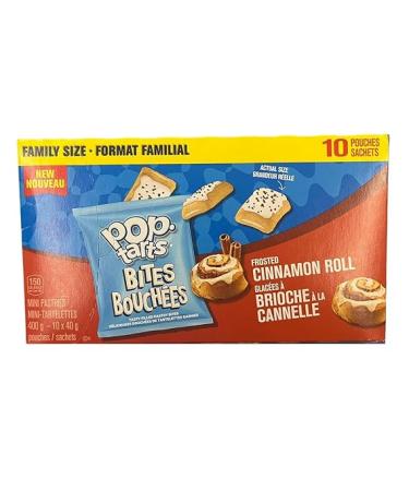Pop-Tarts Bites Frosted Cinnamon Roll Flavour - Family Size 400g/14.1 oz (Pack of 2) - Shipped from Canada - Buy Online on GoSupps.com