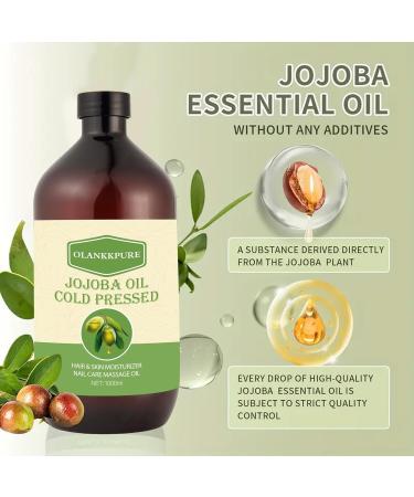 32 fl oz 100 Pure Jojoba Carrier Oil Unrefined Hexane Free Cold Pressed for Skin Face Hair Nails & Massage - Buy Online on GoSupps.com