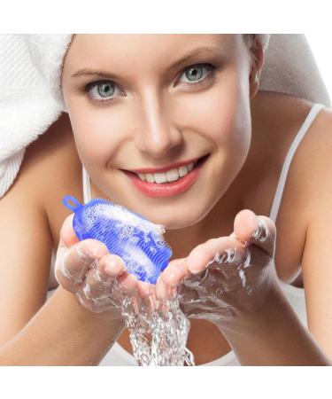 REMEK Silicone Cleanser Hand Exfoliating Facial Wash Brush | Facial Cleansing Brush Facial Wash Brush Facial Exfoliating Brush Silicone Exfoliating Brush Blue - Buy Online on GoSupps.com