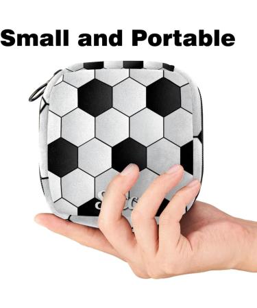 Portable Women's Binding-Storage Bags | Menstrual Cup Pocket & Pads for Teens | Colorful Football Design - Buy Online on GoSupps.com