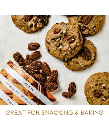 Handfuel Maple Glazed Candied Pecans Hand Roasted Praline Pecans 3g of Protein Non-GMO Vegan Friendly Plant Based Candied Nuts Gluten Free - 120 Grams - Buy Online on GoSupps.com