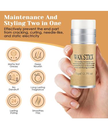 75g Hair Wax Stick Hair Wax Stick Smooth Non-Greasy Hair Wax Stick Hair Styling Pomade for Men and Women Hair Looks Neat and Tidy - Buy Online on GoSupps.com