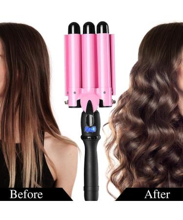 3 Barrel Curling Iron 25mm Professional Salon Ceramic Curling Iron VASLON Hair Waver Crimper Hair Iron - Beach Waves Curling Iron 1 Inch Hair Curling Iron Mermaid Hair Waver with LCD Temperature Display - Buy Online on GoSupps.com