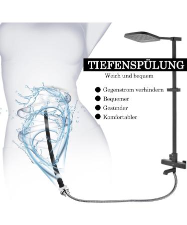 2023 New 500mm Analdusche for Intestinal Cleaning - Backflow Prevention Ideal for Anal Intercourse & Klistier Use | Black Anal Shower & Butt Plug - Buy Online on GoSupps.com