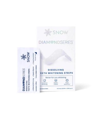 SNOW Diamond Teeth Whitening Strips | Gentle & Enamel Safe White Strips for Teeth Whitening | at-Home Dental Hygiene & Tooth Care for a White Smile | Easy & Convenient Tooth Whitening Strips | 42 Ct 42 Count (Pack of 1)