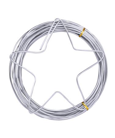 Silver Aluminum Wire Metal Craft Wire 3mm Diameter (9 Gauge)  10 M (32.8 feet)  Bendable and Flexible Floral Armature Wire for DIY Arts and Craft Projects by STARVAST