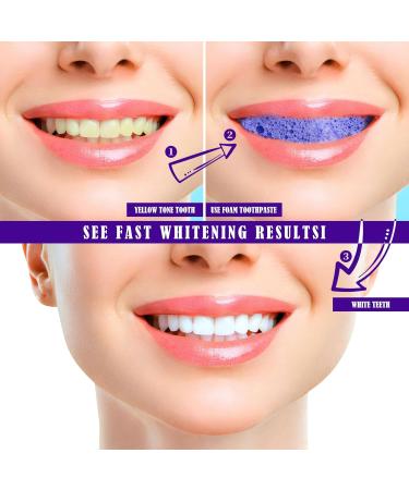 Purple Toothpaste for Teeth Whitening Foam - Color Corrector & Stain Removal Booster - Buy Online on GoSupps.com
