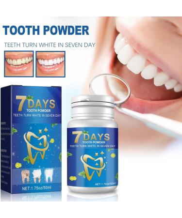 7 Days Teeth Cleaning Powder Tooth Stains and Tartar Removal Powder Teeth Whitening Powder Teeth Whitening Effective Coffee Stains Removal Tooth Powder - Buy Online on GoSupps.com