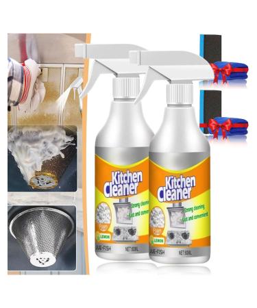 Sciasi Kitchen Foam Cleaner Sciasi Kitchen Cleaner Spray Kitchen Bubble Cleaner Spray Multi-Purpose Foam Cleaner All Purpose Foam Cleaner Powerful Stain Removing Foam Cleaner (2PCS)