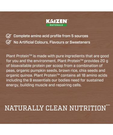 Kaizen Naturals Plant Protein Decadent Chocolate 840g Pouch Chocolate 20 Servings (Pack of 1) - Buy Online on GoSupps.com