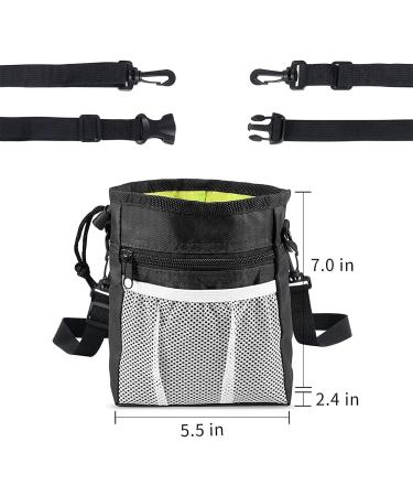 GYTFOG Pet Products Small Dog Treat Bag Black Color Dog Treat Pouch Outdoor Feeding Fanny Pack Portable Foldable Dog Supplies. - Buy Online on GoSupps.com