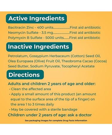 Neosporin Antibiotic Original Ointment 0.50 oz - Pack of 3 | Fast Healing Formula - Buy Online on GoSupps.com