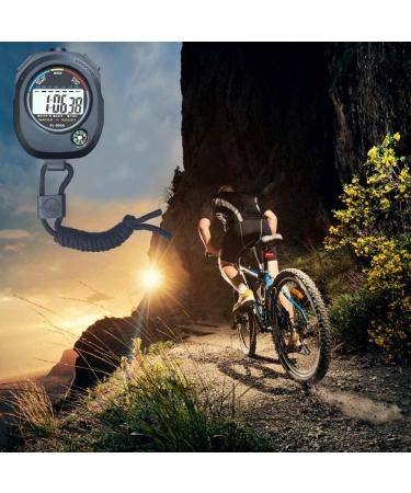 BESTWYA Digital Stopwatch Large LCD Screen Handheld Count Up Timer with Time Calendar Clock Function Black Pack of 4 - Buy Online on GoSupps.com