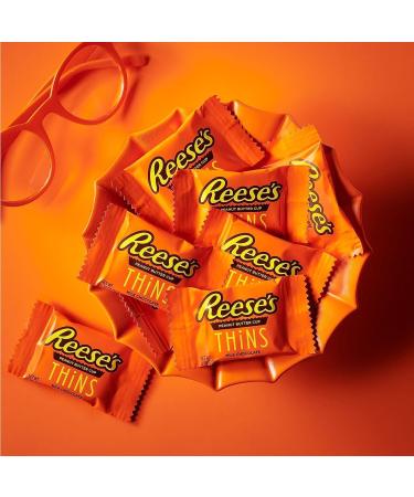 Reese's Chocolate Candy Peanut Butter Cups Thins Individually Wrapped - 680g/23.8 oz. - Buy Online on GoSupps.com