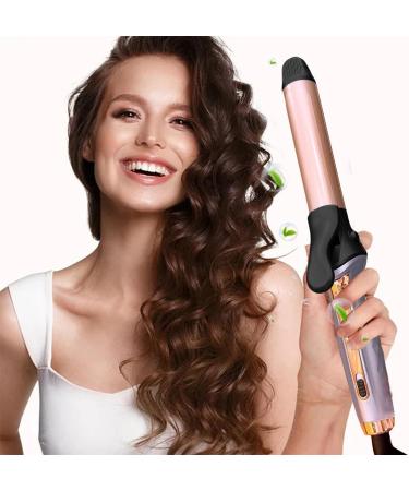 2-in-1 Curling Wand & Hair Straightener - Automatic Rotating Ceramic Ionic Hair Styling Tool for All Hair Types - Multi-functional Curler in Purple - Buy Online on GoSupps.com