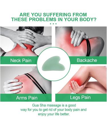 Rpanle Gua Sha Stone Massage Tool - Heart-Shaped Jade Scraping for Face Neck & Body Therapy - International Shipping Available - Buy Online on GoSupps.com