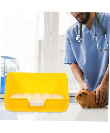 Box Rabbit Toilet Pet Pee Toilet Pet Litter Tray Small Pet Toilet Rabbit Potty Bunny Potty Pet Potty Bunny Toilet Pet Drawer Potty Pet Supply Pet Training Corner 28.5X23.5X15.5CM Yellow - Buy Online on GoSupps.com