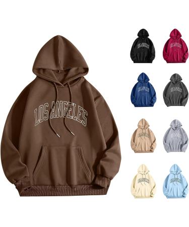 Angxiwan Women's Vintage Letter Graphic Hoodie Sweatshirt - Dark Gray XL - Buy Online on GoSupps.com