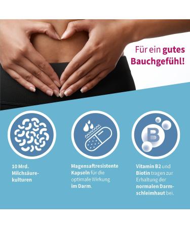 Sanotact Prodarm - 10 Billion Probiotics for Intestinal Health | 20 Capsules with B6 B2 & Biotin | Colon Cleansing Cure - Buy Online on GoSupps.com