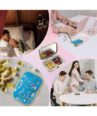 Cute Small Pill Case for Pockets & Purses | Elegant 2-Compartment Travel Medicine Organizer for Pills & Vitamins | Perfect Gift - Buy Online on GoSupps.com