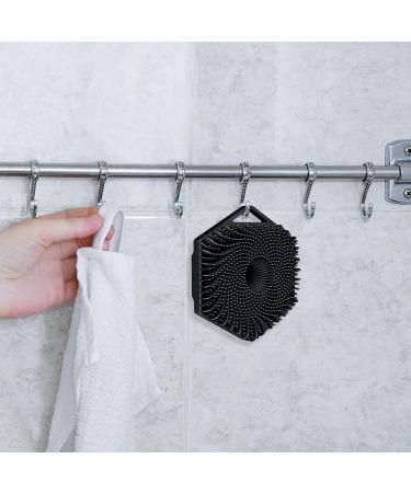 Shop Hexagonal Silicone Shampoo Brush - Skin Massage Device for Adults Kids & Pets - Black - Buy Online on GoSupps.com