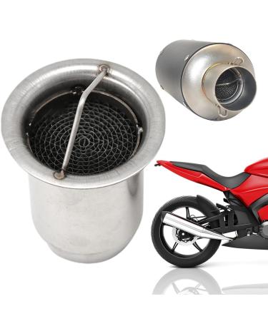 Pipe Noise Sound Eliminator | Stainless Steel Exhaust Silencer Noise Eliminator 51Mm or 60Mm Exhaust Muffler Pipe High Temperature Resistant Grid Structure Cle-ca