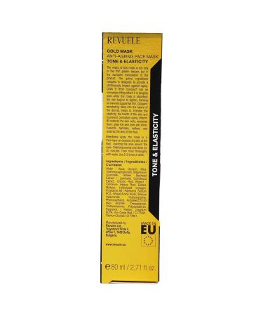 Revuele AntiAGE ML Active Face Mask - Muscle Tone & Elasticity Lifting Effect with Vitamin Complex - Gold Facial Cleaner 80ml - International Shipping Available - Buy Online on GoSupps.com
