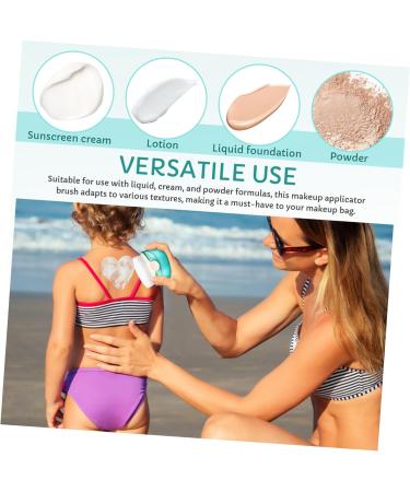 KOMBIUDA Sunscreen Brush Powder Puff Powder Foundation Brush Makeup Blending Brush Foundation Brush for Liquid Makeup Sun Block Applicator Loose Powder Brush Makeup Brush Blush Brush - Buy Online on GoSupps.com