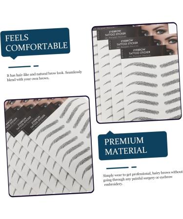FOMIYES 12 Sheets Imitation Eco Eyebrow Sticker Stickers Artificial Eyebrow Makeup Brow Sticker Stich Hair 1 count (Pack of 1) Blackx2pcs - Buy Online on GoSupps.com