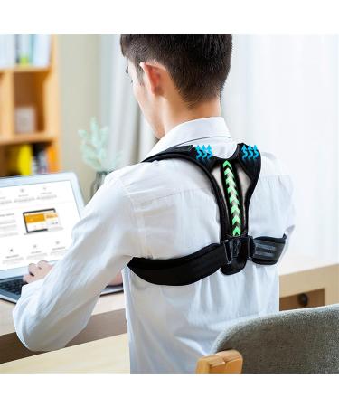 Adjustable Back Shoulder Posture Corrector Belt Clavicle Spine Support Reshape Your Body Home Office Sport Upper Back Neck Brace (Color : Green Size : 2XL-Weight 120-135KG) - Buy Online on GoSupps.com