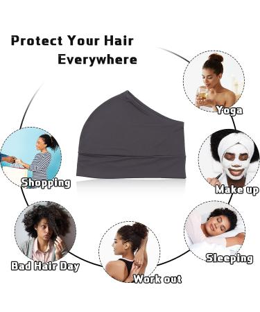 Haysandy Hair Wrap 4-Piece Pineapple Sleeping Cap Set | Hair Protector | Polyamide Sleeve | No Fading | Back Open Design | One Size (Black, Coffee, Wine Red, Navy Blue) - Buy Online on GoSupps.com