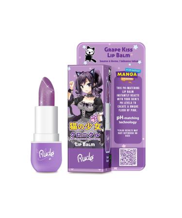 Manga Collection Lip Balm - Grape Kiss by Rude Cosmetics for Women - 0.123 oz Lip Balm