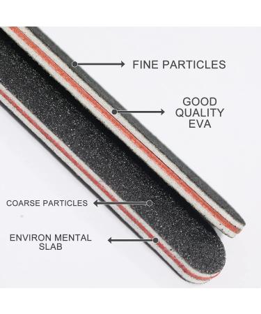 RedFlow Short Style Nail File Set - Professional 100/180 Grit Buffing Files (10 Pack) for Home and Salon Use - Buy Online on GoSupps.com