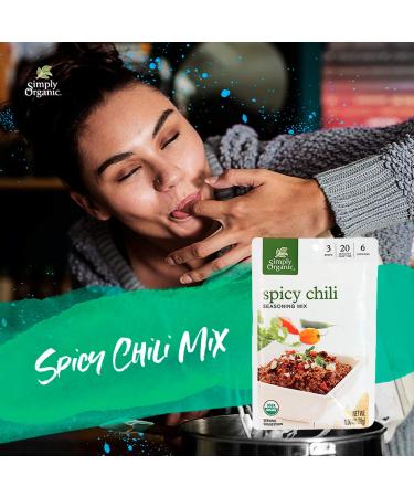 Simply Organic Spicy Chili - Certified Organic - 1 oz Pack of 12 | Premium Flavor - Buy Online on GoSupps.com