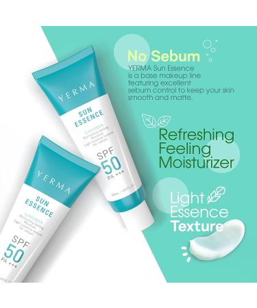 YERMA Face Sunscreen Primer Essence SPF50+/PA+++ 1.7oz - Daily Care Light Essence Sun Cream - Buy Online on GoSupps.com