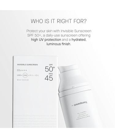 Transparent Lab Invisible Sunscreen SPF50+ - Protection solaire sup rieure la texture invisible - Buy Online on GoSupps.com
