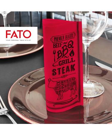FATO One-Way Paper Napkins - Soft & Gentle 40 Pack 38x38 cm 2-Layer FSC Certified - Perfect for Steakhouse Decor - Buy Online on GoSupps.com