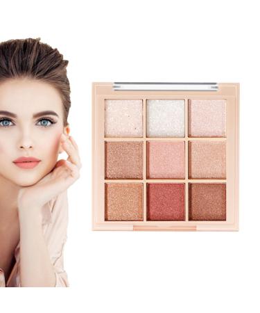Eyeshadow Makeup Palette - 9 Colors Matte Eye Shadow Powder - Natural Long Lasting Multicolor Nude Eye Makeup Eyeshadow for Beginners Aezon 7184-01# Taro Milk Coffee Plate