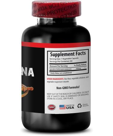 SPIRULINA Capsules - Organic Spirulina Natural Energy Spirulina Supplement Capsules Daily Wellness Overall Wellness Plant-Powered Energy Spirulina with Amino acids Balanced Mindful 2Bot - Buy Online on GoSupps.com