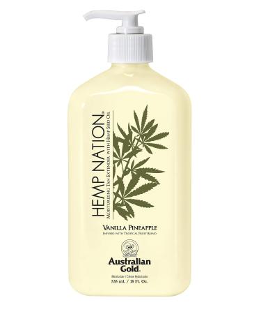 Australian Gold Vanilla Pineapple Hemp Nation Moisturizing Tan Extender Lotion, 18 Fl. Oz. | Hemp Seed Oil - Buy Online on GoSupps.com