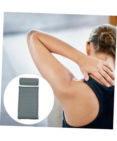 Plafope Acupuncture Massage Pillow & Yoga Mat Set - Acupressure Accessories for Enhanced Relaxation - 38x15x10cm Gray - Buy Online on GoSupps.com