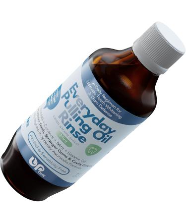 UpOne Whitening Oil Pulling Rinse - 25+ Herb Oil Blend Alcohol-Free Ayurvedic Formula for Teeth Whitening Fresh Mint Flavor Bad Breath Eliminator - 8 fl. oz | Shop Now - Buy Online on GoSupps.com