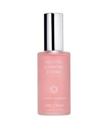 ARCONA Celestial Activating Essence - Rose Water Toner For Face Organic Bergamot Rosa Damascena Flower Oil Chamomilla Flower Extract - 2 Fl Oz. Made In The USA