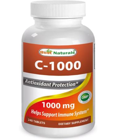 Best Naturals Vitamin C 1000 mg Tablets with Rose Hips Berry 240 Count (Pack of 1)