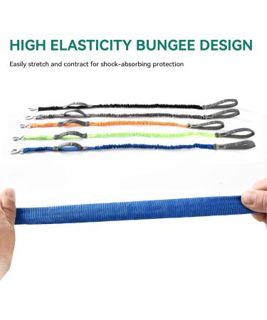 Yithome Dog Leash with Seat Belt Snaps | Training Leash for Small Medium & Large Dogs | 2 Traffic Handles & Carabiner Hooks | Blue Nylon Rope - Buy Online on GoSupps.com