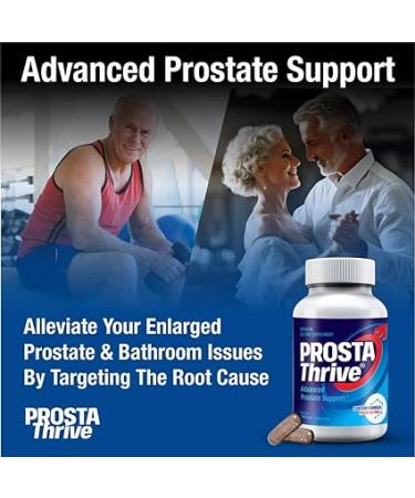 ProstaThrive - Experience Restful Nights Boosted Energy in The Morning Healthy Bathroom Habits and a Robust Urine Stream - Revitalize Your Prostate Health - 90 Capsules - 1Pack - Buy Online on GoSupps.com