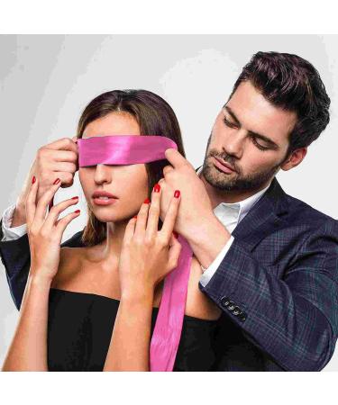 Punk Leather Wrist Handcuffs Satin Blindfold Fluffy Handcuffs Bracelet Handcuffs Prop Cosplay Costume Props Adjustable Chain and Satin Sleeping Mask Eye Mask for Halloween Cosplay (Pink) - Buy Online on GoSupps.com